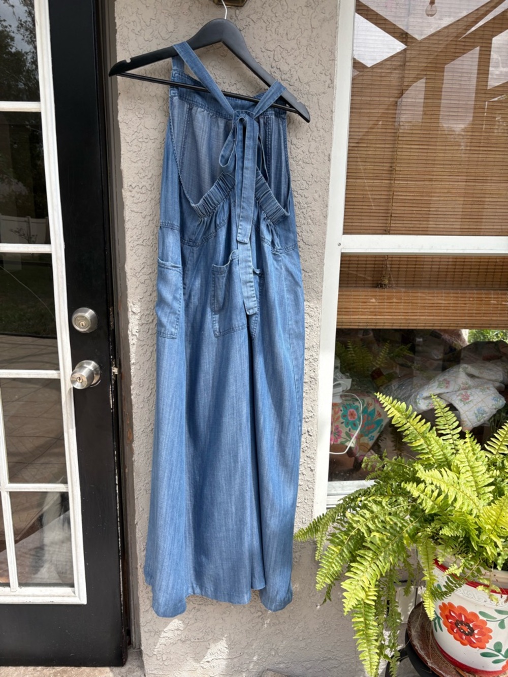 NATURAL LIFE Light Blue Wide Leg Denim Jumpsuit
